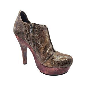 Calleen Cordero 8.5 Ameree Hand Made Platform Pump Bootie Zip Up RARE from 2011